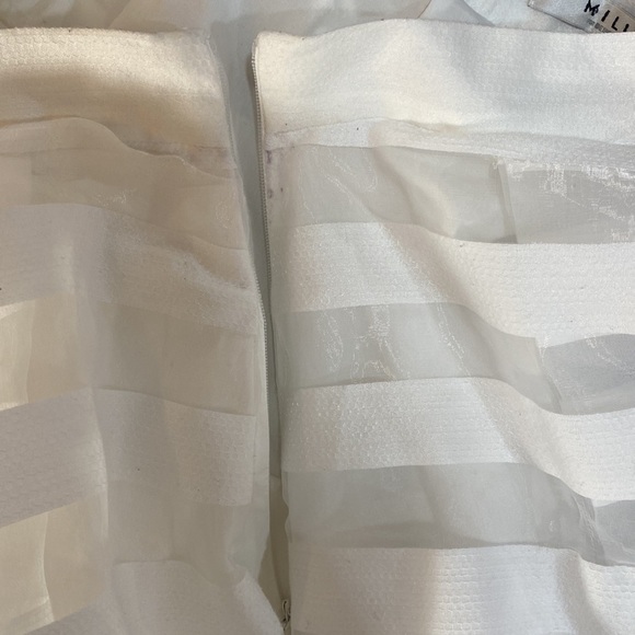 Milly White Tulle Striped Skirt sz small EUC - Picture 10 of 10